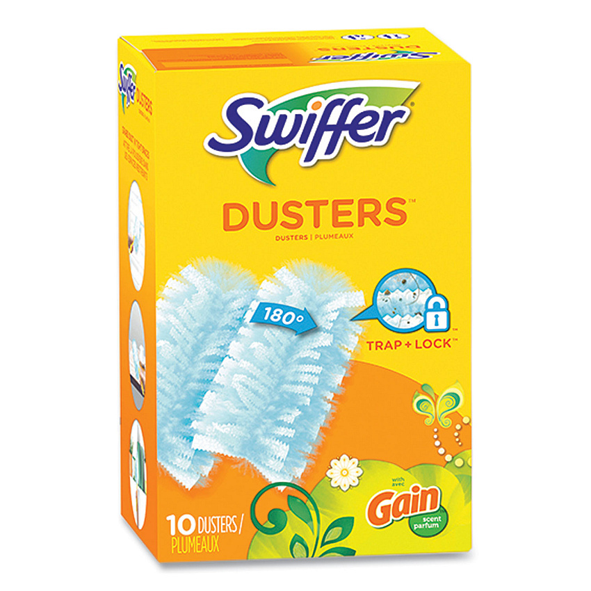 Swiffer Dusters Refill, Dust Lock Fiber, Blue, Gain Original Scent, 10/Pack (PGC08306)