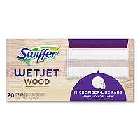 Swiffer WetJet System Wood Mopping Pad, 5.4 x 11.3, White, 20/Pack (PGC76563)