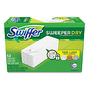 Swiffer Dry Refill Cloths, 1-Ply, 10.63" x 8", Lavender and Vanilla, White, 52/Box (PGC99039)
