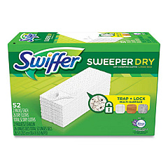 Swiffer Dry Refill Cloths, 1-Ply, 10.63" x 8", Lavender and Vanilla, White, 52/Box (PGC99039)