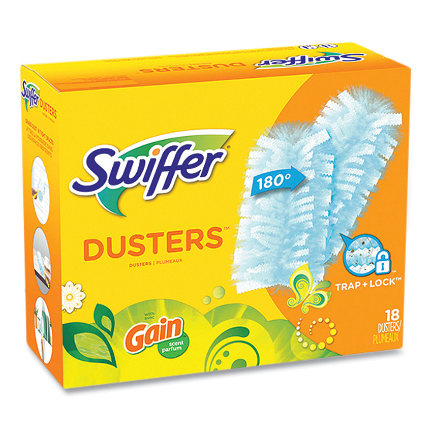 Swiffer Dusters Refill, Dust Lock Fiber, Blue, Gain Original Scent, 18/Pack (PGC99058)