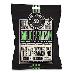 Performance Food Group Garlic Parmesan Pretzel Sticks, 3 oz Bag, 15/Carton (POY00557)