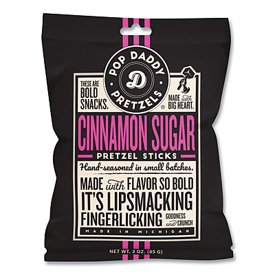 Performance Food Group Cinnamon Sugar Pretzel Sticks, 3 oz Bag, 15/Carton (POY00583)