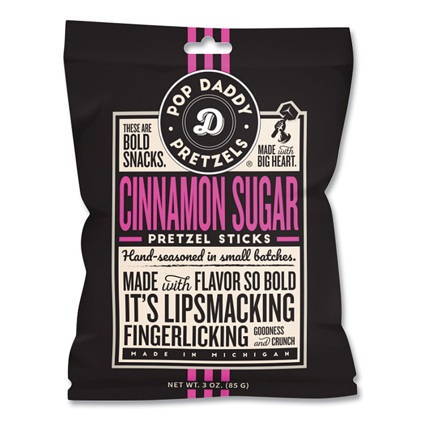 Performance Food Group Cinnamon Sugar Pretzel Sticks, 3 oz Bag, 15/Carton (POY00583)