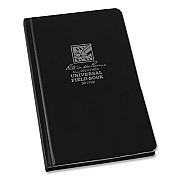 Rite in the Rain All-Weather Hardbound Notebook, Universal: Narrow Rule and Quadrille Rule, Black Cover, (80) 7.25 x 4.38 Sheets (RIR770F)