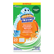 Scrubbing Bubbles Fresh Brush Toilet Cleaning System Refill, Citrus Scent, 20/Pack (SJN301802)
