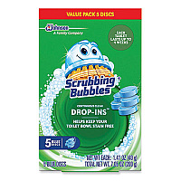 Scrubbing Bubbles Drop-Ins Toilet Cleaning Tablets, 1.41 oz Tablets, 5/Pack (SJN307946)