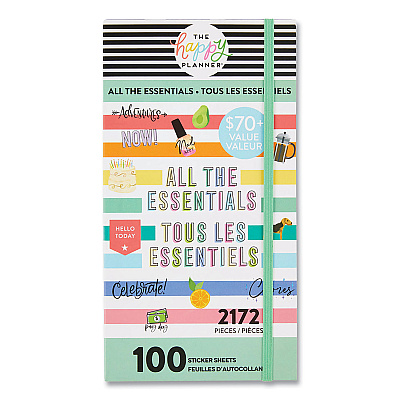 The Happy Planner All the Essentials Mega Value Pack Stickers, Productivity Theme, 2,172 Stickers (THLSP1H100005)