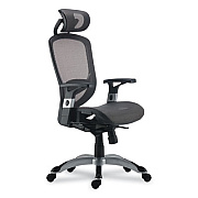 Union & Scale FlexFit Hyken Mesh Task Chair, Supports Up to 275 lb, 17.24" - 20.98" Seat Height, Charcoal Gray Seat/Back, Silver/Black Base (UOS59464VCC)
