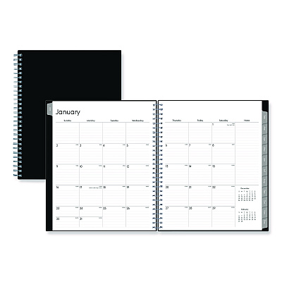 Blue Sky Enterprise Monthly Planner, 10 x 8, Black Cover, 12-Month (Jan to Dec): 2026 (131794)