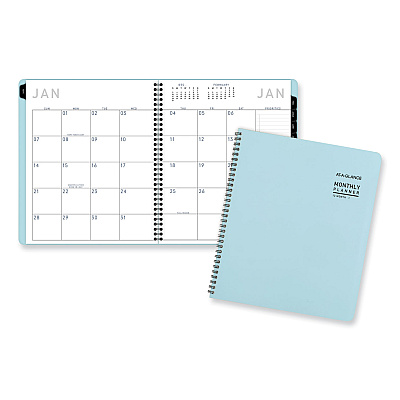 AT-A-GLANCE Contemporary Lite Monthly Planner, 11 x 9.5, Light Blue Cover, 12-Month (Jan to Dec): 2026 (7026XL38)
