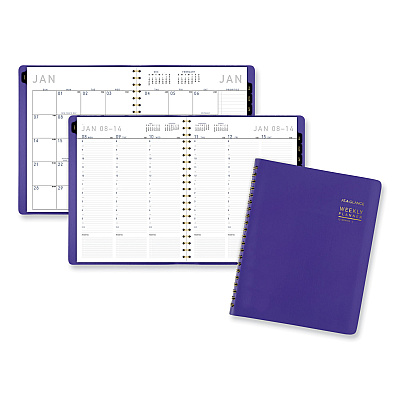 AT-A-GLANCE Contemporary Weekly/Monthly Planner, 11.38 x 9, Purple Cover, 12-Month (Jan to Dec): 2026 (70940X14)