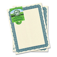 Geographics Award Certificates, 8.5 x 11, Natural with Blue Braided Border, 15/Pack (GEO49014)