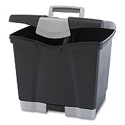 Storex File Box with Tray, Letter, 11.5" x 14.3" x 13", Black, 2/Carton (STX61523U02C)