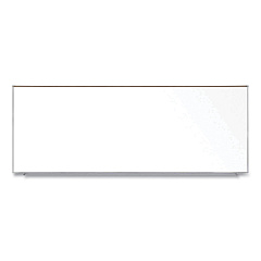 Ghent Magnetic Porcelain Whiteboard with Satin Aluminum Frame and Map Rail, 144.59 x 60.47, White Surface (GHEM1P5121M)