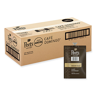 Peet's Coffee FLAVIA Ground Coffee Freshpacks, Cafe  Domingo Blend, 0.35 oz Freshpack, 76/Carton (PEELPC00262)