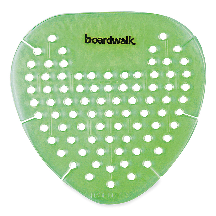 Boardwalk Gem Urinal Screens, Herbal Mint Scent, Green, 12/Box (BWKGEMHMI)