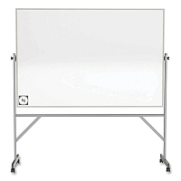 Ghent Reversible Magnetic Hygienic Porcelain Whiteboard, Satin Aluminum Frame/Stand, 72 x 48, White Surface (GHEARM4M446)