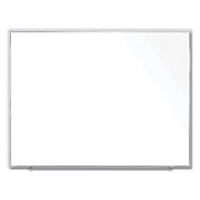 Ghent Magnetic Porcelain Whiteboard with Aluminum Frame, 72.5 x 60.47, White Surface, Satin Aluminum Frame (GHEM1P564)