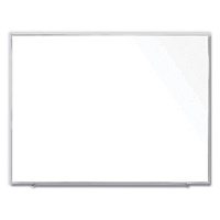 Ghent Magnetic Porcelain Whiteboard with Aluminum Frame, 72.5 x 60.47, White Surface, Satin Aluminum Frame (GHEM1P564)