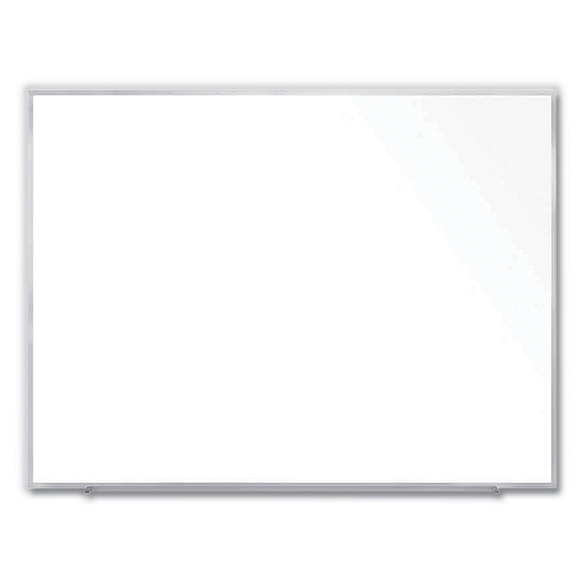 Ghent Magnetic Porcelain Whiteboard with Aluminum Frame, 72.5 x 60.47, White Surface, Satin Aluminum Frame (GHEM1P564)