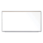 Ghent Magnetic Porcelain Whiteboard with Satin Aluminum Frame and Map Rail, 120.59 x 60.47, White Surface (GHEM1P5101M)