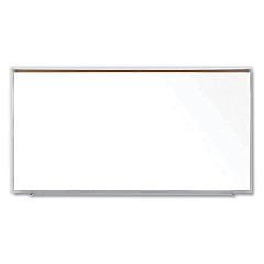 Ghent Magnetic Porcelain Whiteboard with Satin Aluminum Frame and Map Rail, 120.59 x 60.47, White Surface (GHEM1P5101M)