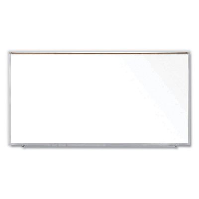 Ghent Magnetic Porcelain Whiteboard with Satin Aluminum Frame and Map Rail, 120.59 x 60.47, White Surface (GHEM1P5101M)
