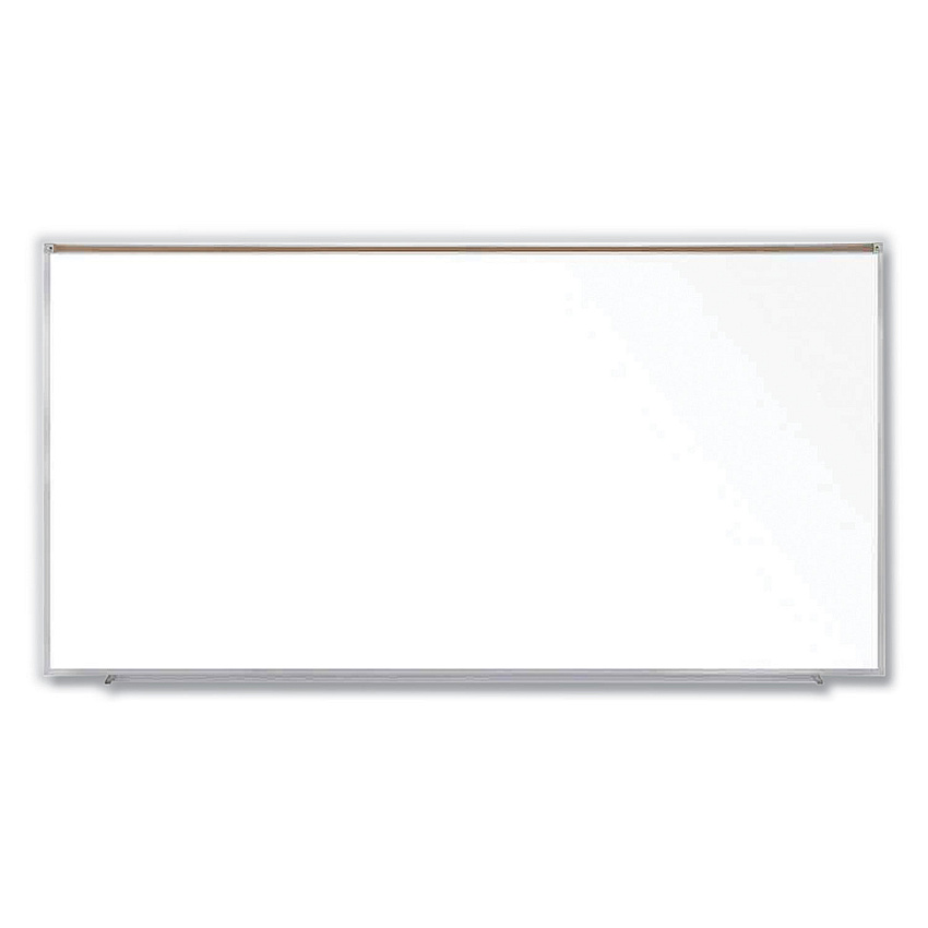 Ghent Magnetic Porcelain Whiteboard with Satin Aluminum Frame and Map Rail, 120.59 x 60.47, White Surface (GHEM1P5101M)