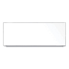 Ghent Magnetic Porcelain Whiteboard with Aluminum Frame, 144.59 x 60.47, White Surface, Satin Aluminum Frame (GHEM1P5124)