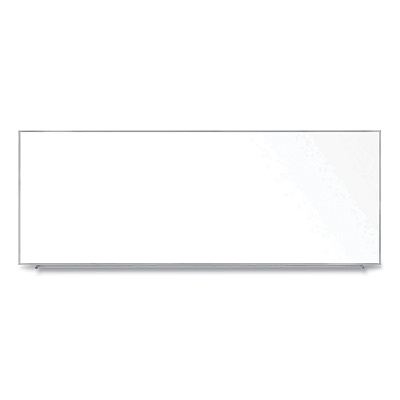 Ghent Magnetic Porcelain Whiteboard with Aluminum Frame, 144.59 x 60.47, White Surface, Satin Aluminum Frame (GHEM1P5124)