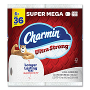 Charmin Ultra Strong Bathroom Tissue, Super Mega Rolls, Septic Safe, 2-Ply, White, 363 Sheet Roll, 6 Rolls/Pack, 3 Packs/Carton (PGC04306)