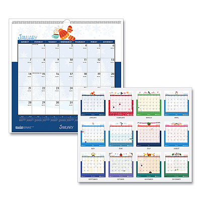 House of Doolittle Recycled Seasonal Wall Calendar, Illustrated Seasons Artwork, 12 x 12, 12-Month (Jan to Dec): 2026 (338)