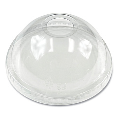 Boardwalk PET Cold Cup Dome Lids, Fits 9 oz to 12 oz PET Cups, Clear, 100/Pack (BWKPET912DOMEPK)