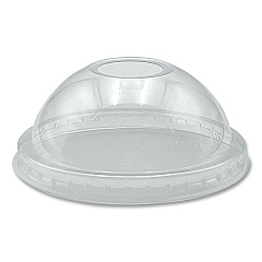 Boardwalk PET Cold Cup Dome Lids, Fits 9 oz to 10 oz PET Cups, Clear, 100/Pack (BWKPET910DOMEPK)