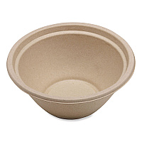 World Centric Fiber Bowls, 32 oz, 7.4 x 7.4 x 3.2, Natural, Paper, 500/Carton (WORBOSCU32LFP)