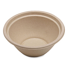 World Centric Fiber Bowls, 32 oz, 7.4 x 7.4 x 3.2, Natural, Paper, 500/Carton (WORBOSCU32LFP)
