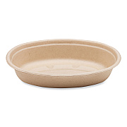 World Centric Fiber Bowls, Burrito Bowl, 24 oz, 8 x 5.3 x 1.6, Natural, Paper, 400/Carton (WORBOSCUBBSLFP)