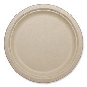 World Centric Fiber Plates, 10.1" dia, Natural, 800/Carton (WORPLSCU10LFP)