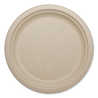 World Centric Fiber Plates, 10.1" dia, Natural, 800/Carton (WORPLSCU10LFP)