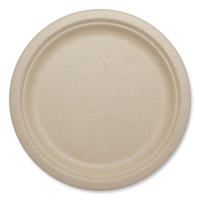 World Centric Fiber Plates, 10.1" dia, Natural, 800/Carton (WORPLSCU10LFP)