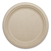 World Centric Fiber Plates, 9.1" dia, Natural, 1,000/Carton (WORPLSCU9LFP)