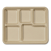 World Centric Fiber Trays, 5-Compartment, 8.5 x 10.24 x 1.01, Natural, Paper, 400/Carton (WORTRSC5CLFS)