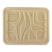 World Centric Fiber Trays, 7.1 x 9.1 x 0.7, Natural, Paper, 500/Carton (WORTRSC4SLFS)
