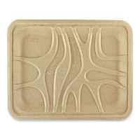 World Centric Fiber Trays, 7.1 x 9.1 x 0.7, Natural, Paper, 500/Carton (WORTRSC4SLFS)