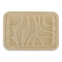 World Centric Fiber Trays, 5.7 x 8.2 x 0.6, Natural, Paper, 500/Carton (WORTRSC2SLFS)