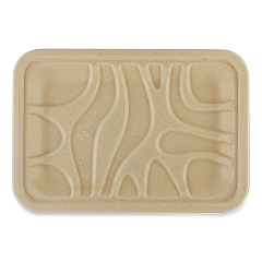 World Centric Fiber Trays, 5.7 x 8.2 x 0.6, Natural, Paper, 500/Carton (WORTRSC2SLFS)