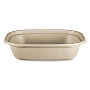 World Centric Fiber Containers, 8.7 x 6.5 x 2.1, Natural, Paper, 400/Carton (WORCTSCU2LFP)