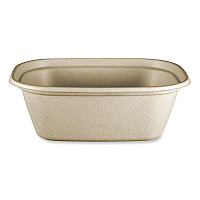 World Centric Fiber Containers, 48 oz, 8.7 x 6.5 x 3.1, Natural, Paper, 400/Carton (WORCTSCU3LFP)