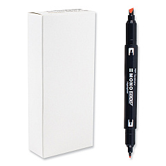 Tombow Mono Edge Highlighters, Red Ink, Chisel/Bullet Tip, Red Barrel, 10/Box (TOM56412)